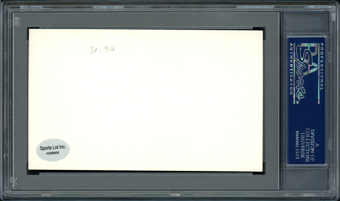 Billy Sullivan Jr. Autographed 3x5 Index Card Cleveland Indians, Brooklyn Dodgers PSA/DNA #83862429 - RSA