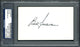 Billy Sullivan Jr. Autographed 3x5 Index Card Cleveland Indians, Brooklyn Dodgers PSA/DNA #83862429 - RSA