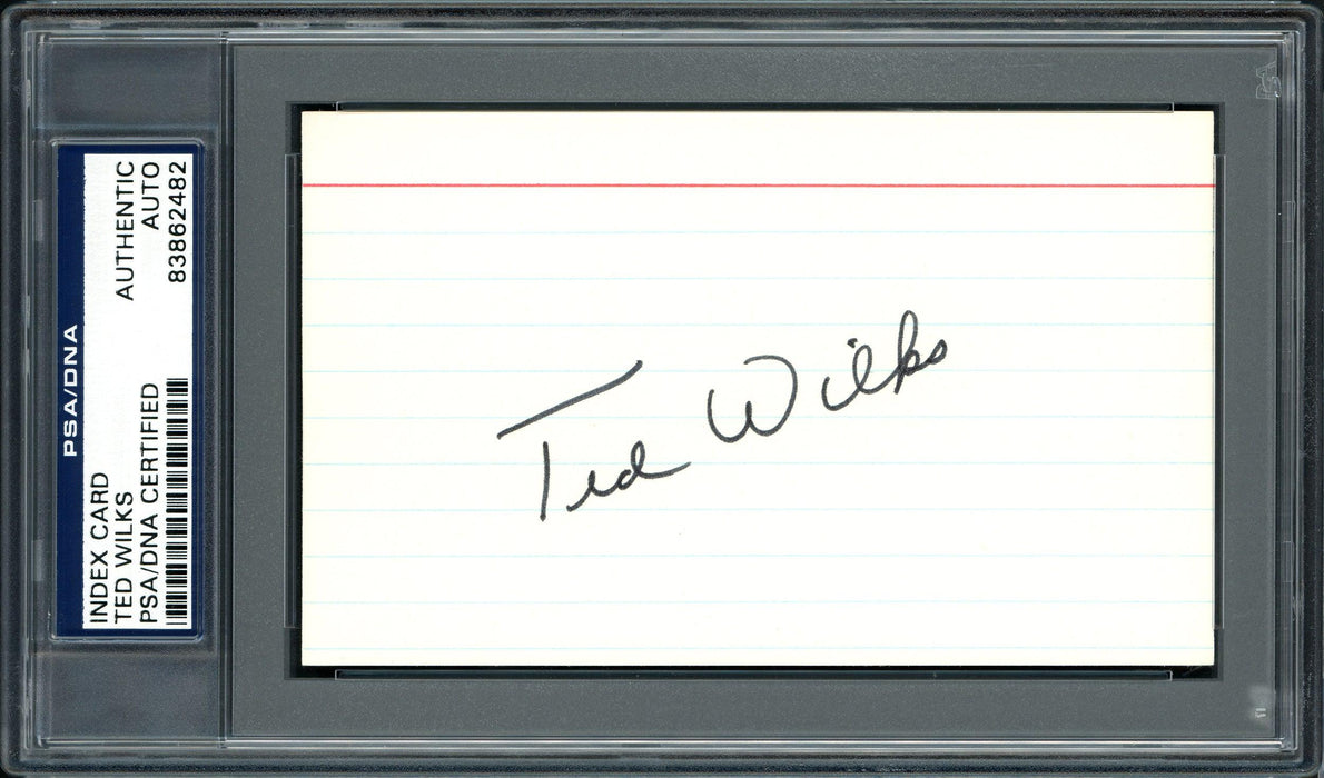 Ted Wilks Autographed 3x5 Index Card St. Louis Cardinals, Pittsburgh Pirates PSA/DNA #83862482 - RSA