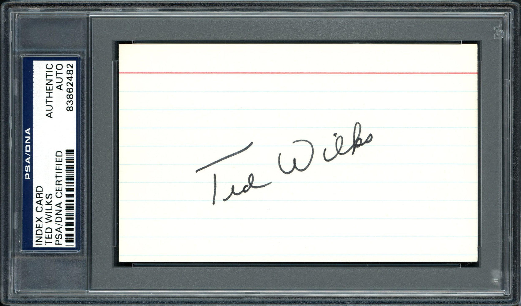 Ted Wilks Autographed 3x5 Index Card St. Louis Cardinals, Pittsburgh Pirates PSA/DNA #83862482 - RSA