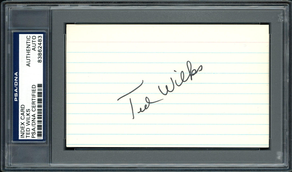 Ted Wilks Autographed 3x5 Index Card St. Louis Cardinals, Pittsburgh Pirates PSA/DNA #83862483 - RSA