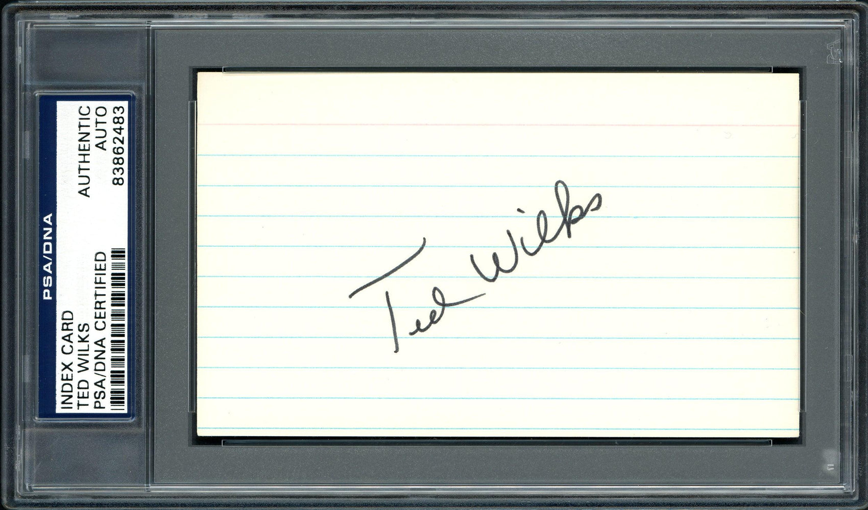 Ted Wilks Autographed 3x5 Index Card St. Louis Cardinals, Pittsburgh Pirates PSA/DNA #83862483 - RSA