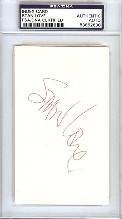 Stan Love Autographed 3x5 Index Card Washington Bullets PSA/DNA #83862630 - RSA