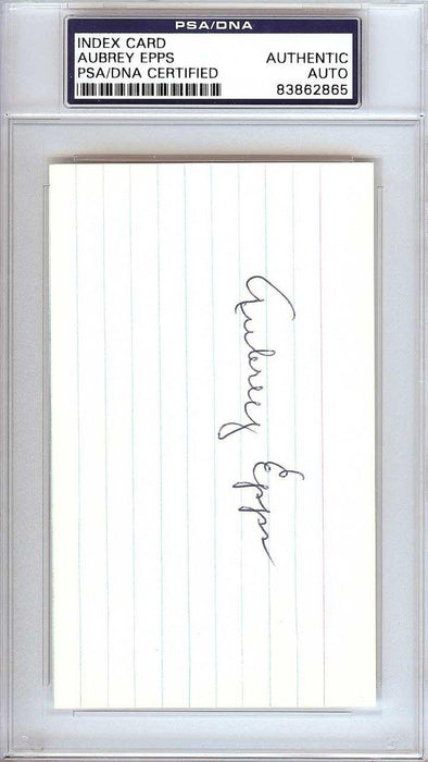 Aubrey "Yo Yo" Epps Autographed 3x5 Index Card Pittsburgh Pirates PSA/DNA #83862865 - RSA