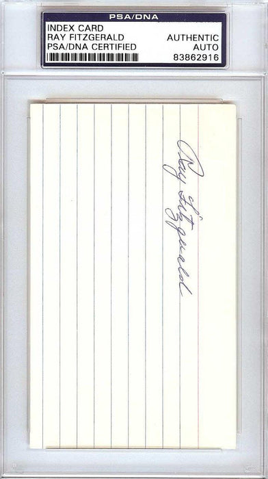 Ray Fitzgerald Autographed 3x5 Index Card Cincinnati Reds PSA/DNA #83862916 - RSA