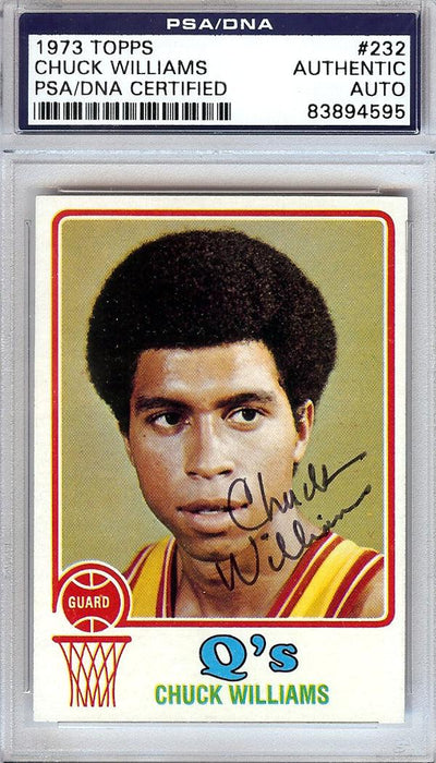 Chuck Williams Autographed 1973 Topps Card #232 San Diego Conquistadors PSA/DNA #83894595 - RSA