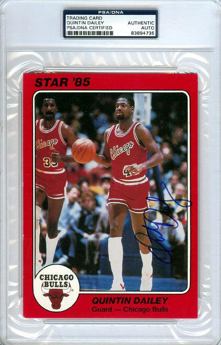 Quintin Dailey Autographed 1985 Star Card #3 Chicago Bulls PSA/DNA #83894735 - RSA