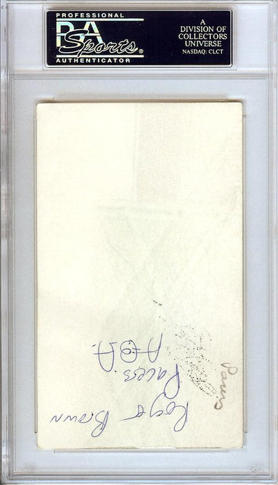 Roger Brown Autographed 3x5 Index Card Indiana Pacers PSA/DNA #83906009 - RSA