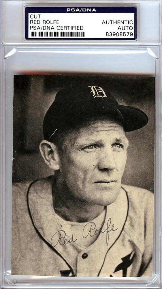Red Rolfe Autographed 3.5x5 Newspaper Page Photo Detroit Tigers PSA/DNA #83908579 - RSA