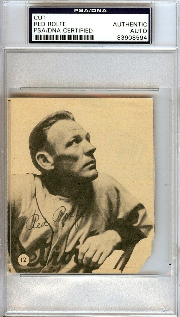 Red Rolfe Autographed 3x4 Newspaper Page Photo Detroit Tigers PSA/DNA — RSA