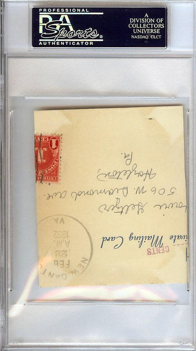 Vern Bickford Autographed 3x3.5 Cut Signature Milwaukee Braves "Best Wishes" Signed in 1952 PSA/DNA #83908647 - RSA