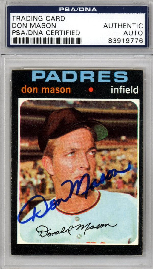 Don Mason Autographed 1971 Topps Card #548 San Diego Padres PSA/DNA #83919776 - RSA
