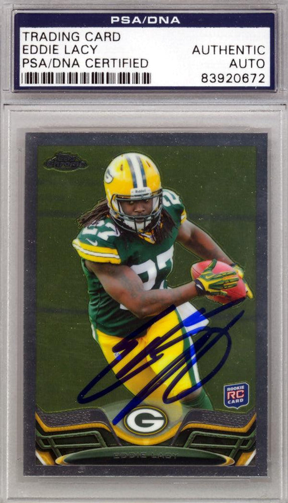 Eddie Lacy Autographed 2013 Topps Chrome Rookie Card #131 Green Bay Packers PSA/DNA #83920672 - RSA