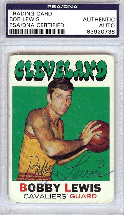 Bobby Lewis Autographed 1971 Topps Card #22 Cleveland Cavaliers PSA/DNA #83920738 - RSA