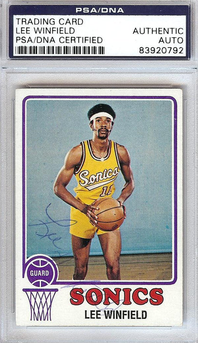 Lee Winfield Autographed 1973 Topps Card #42 Seattle Supersonics PSA/DNA #83920792 - RSA