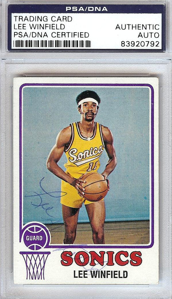 Lee Winfield Autographed 1973 Topps Card #42 Seattle Supersonics PSA/DNA #83920792 - RSA