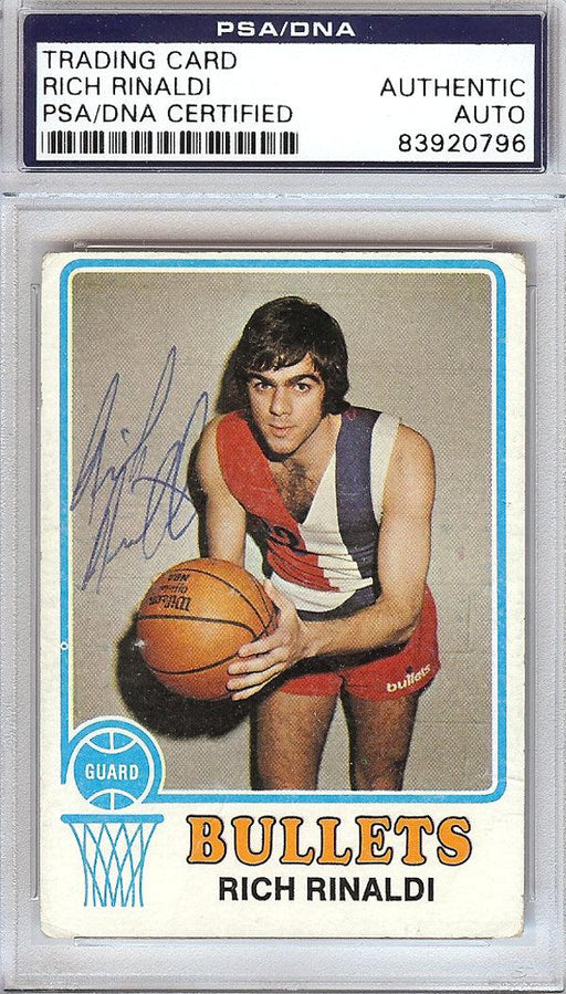 Rich Rinaldi Autographed 1973 Topps Card #149 Washington Bullets PSA/DNA #83920796 - RSA