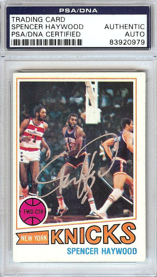 Spencer Haywood Autographed 1977 Topps Card #88 New York Knicks PSA/DNA #83920979 - RSA