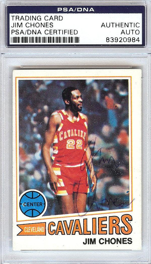 Jim Chones Autographed 1977 Topps Card #57 Cleveland Cavaliers PSA/DNA #83920984 - RSA