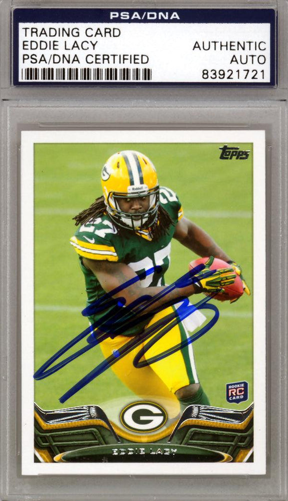 Eddie Lacy Autographed 2013 Topps Rookie Card #406 Green Bay Packers PSA/DNA #83921721 - RSA