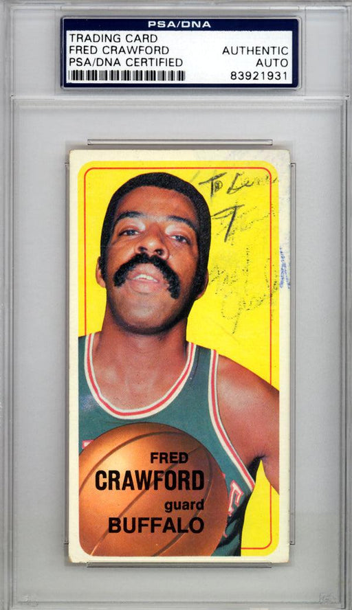 Fred Crawford Autographed 1970 Topps Card #162 Buffalo Braves Signed Twice PSA/DNA #83921931 - RSA