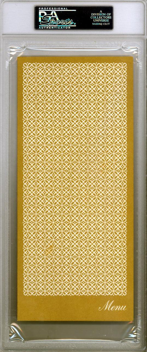 Muhammad Ali Autographed 4x9 United Airlines Menu "World Boxing Champ" PSA/DNA #83933934 - RSA