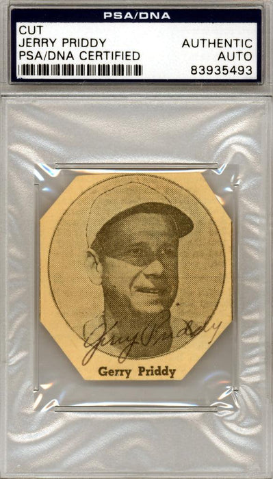 Jerry Priddy Autographed 2x2 Newspaper Page Photo PSA/DNA #83935493 - RSA