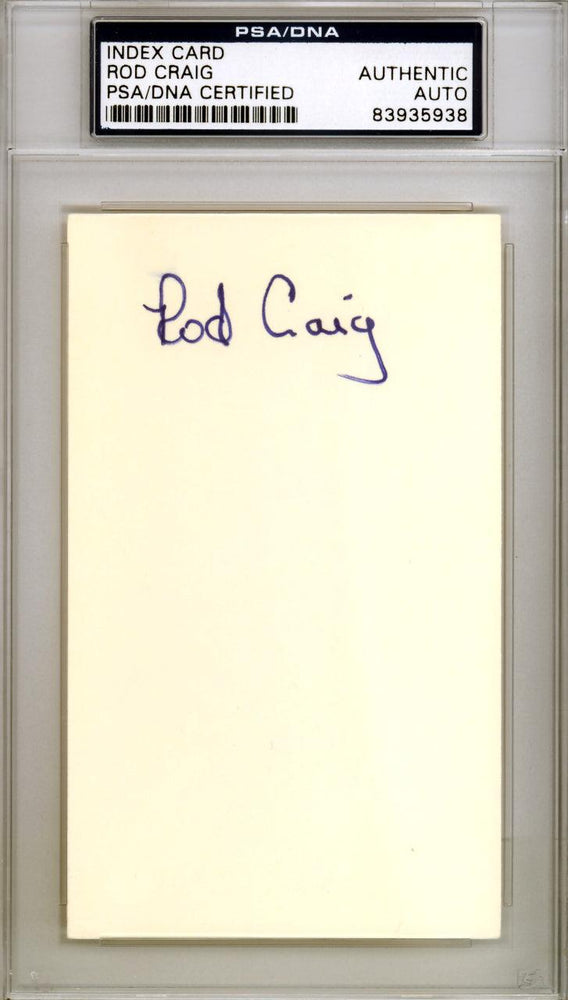 Rod Rodney Craig Autographed 3x5 Index Card Seattle Mariners PSA/DNA #83935938 - RSA