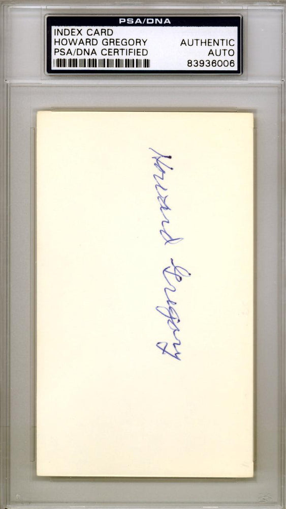 Howard W. "Howie" Gregory Autographed 3x5 Index Card St. Louis Browns PSA/DNA #83936006 - RSA