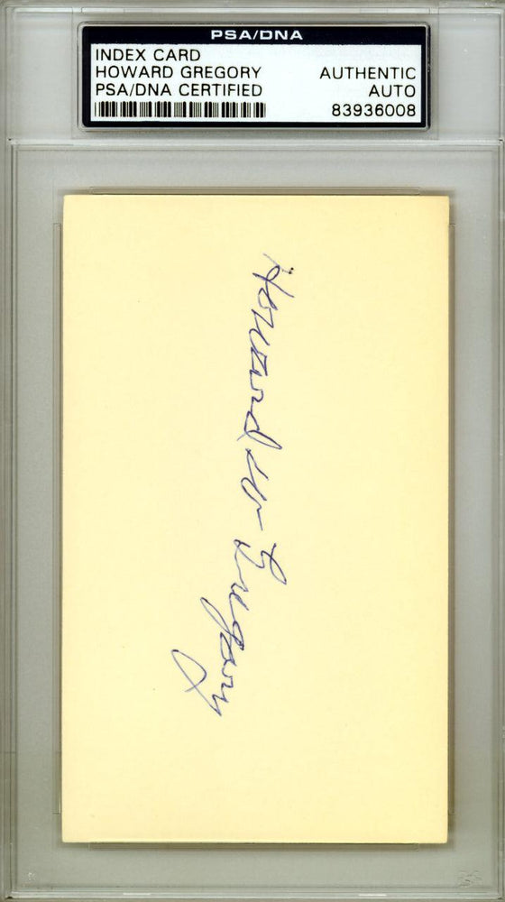 Howard W. "Howie" Gregory Autographed 3x5 Index Card St. Louis Browns PSA/DNA #83936008 - RSA