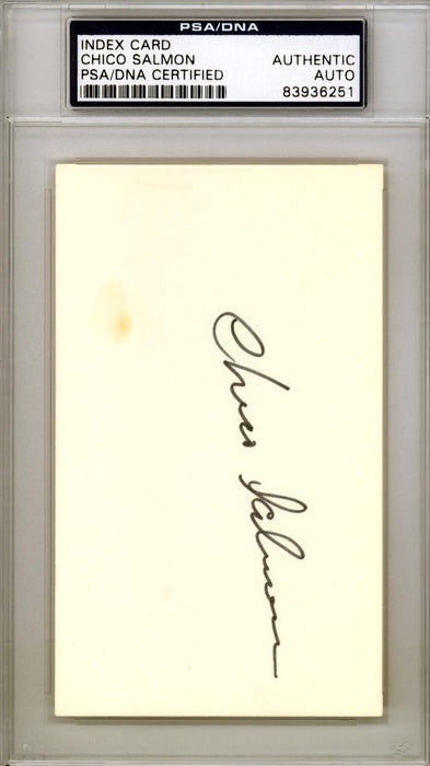Chico Salmon Autographed 3x5 Index Card Baltimore Orioles PSA/DNA #83936251 - RSA