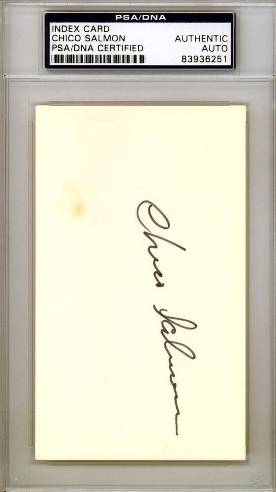 Chico Salmon Autographed 3x5 Index Card Baltimore Orioles PSA/DNA #83936251 - RSA
