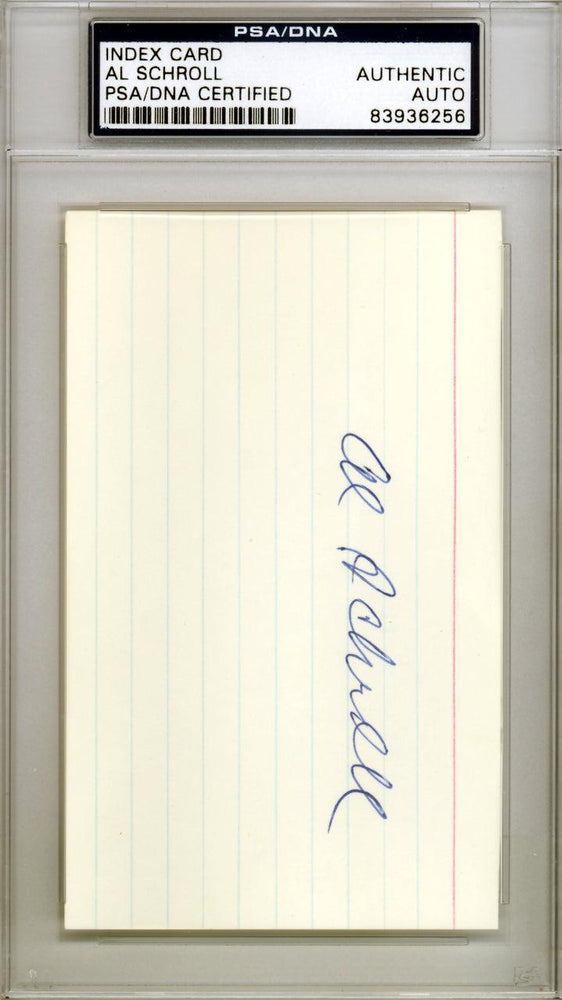 Al Schroll Autographed 3x5 Index Card Chicago Cubs PSA/DNA #83936256 - RSA