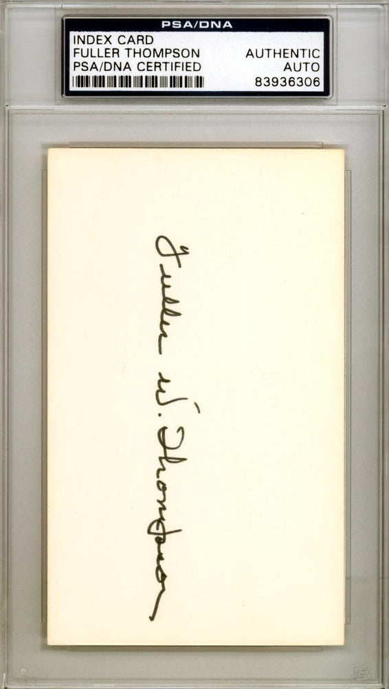 Fuller Thompson Autographed 3x5 Index Card New York Giants PSA/DNA #83936306 - RSA