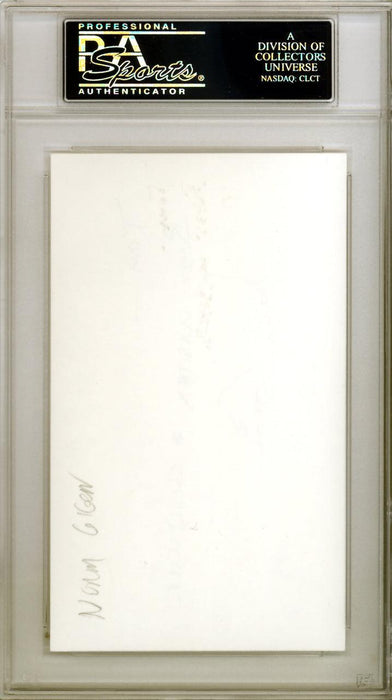 Norm Gigon Autographed 3x5 Index Card Chicago Cubs PSA/DNA #83960486 - RSA