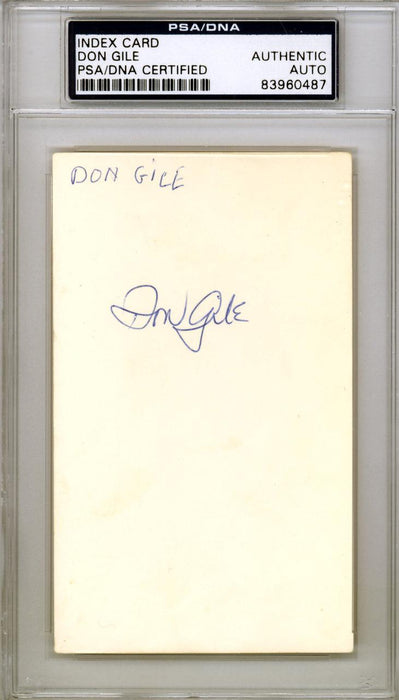 Don Gile Autographed 3x5 Index Card Boston Red Sox PSA/DNA #83960487 - RSA