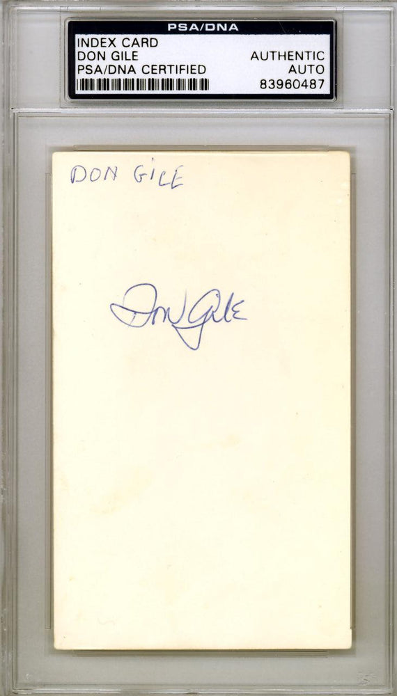 Don Gile Autographed 3x5 Index Card Boston Red Sox PSA/DNA #83960487 - RSA