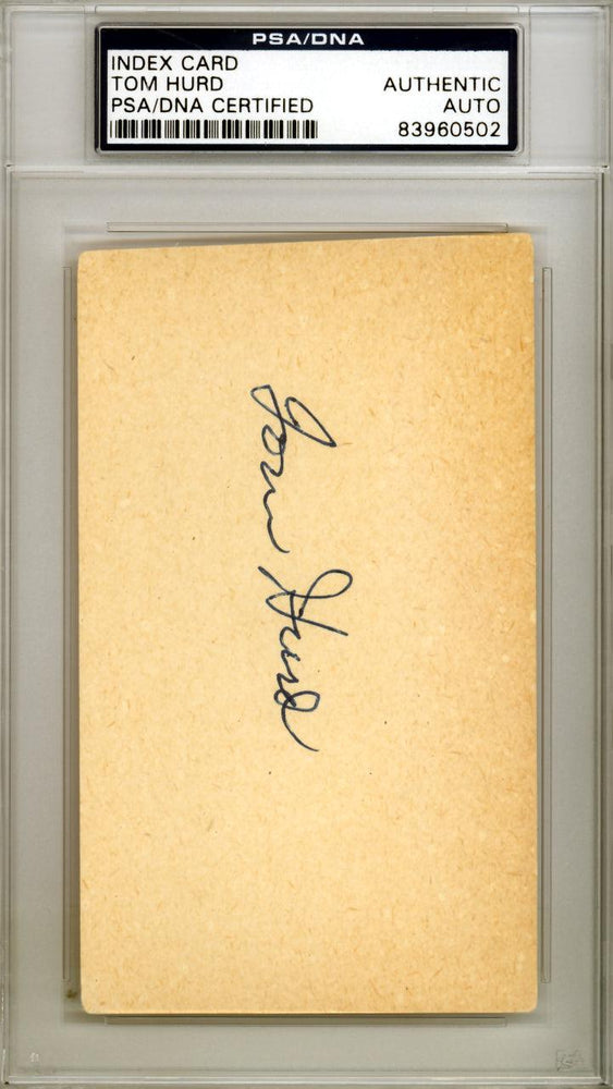 Tom Hurd Autographed 3x5 Index Card Boston Red Sox PSA/DNA #83960502 - RSA