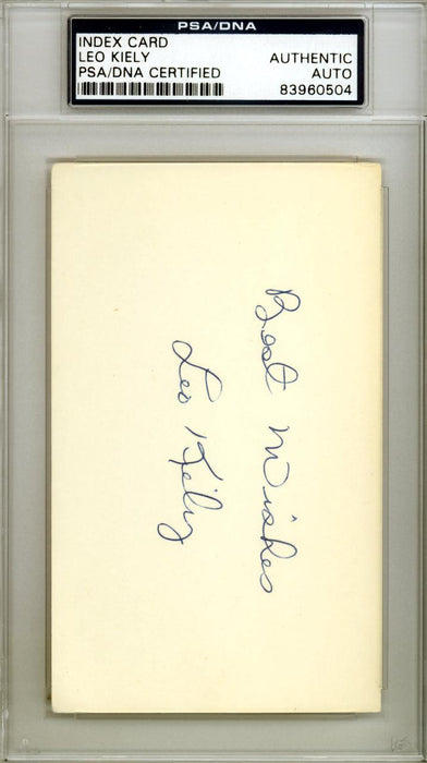 Leo Kiely Autographed 3x5 Index Card Boston Red Sox PSA/DNA #83960504 - RSA