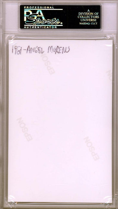 Angel Moreno Autographed 3.5x5.5 Photo California Angels PSA/DNA #83964117 - RSA