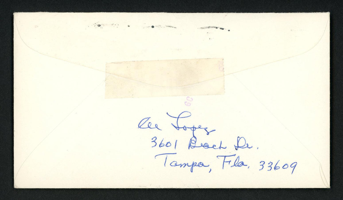 Al Lopez Autographed 3.5x6.5 Postal Cover Chicago White Sox Signed Twice SKU #156648 - RSA