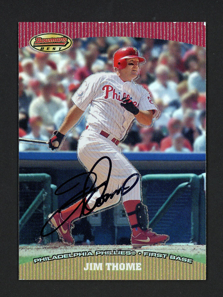Jim Thome Autographed 2004 Bowman's Best Card #BB-JT Philadelphia Phillies SKU #160494 - RSA