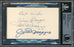 DiMaggio Brothers Autographed 3x5 Index Card With Joe, Dom & Vince DiMaggio Beckett BAS #11484739 - RSA