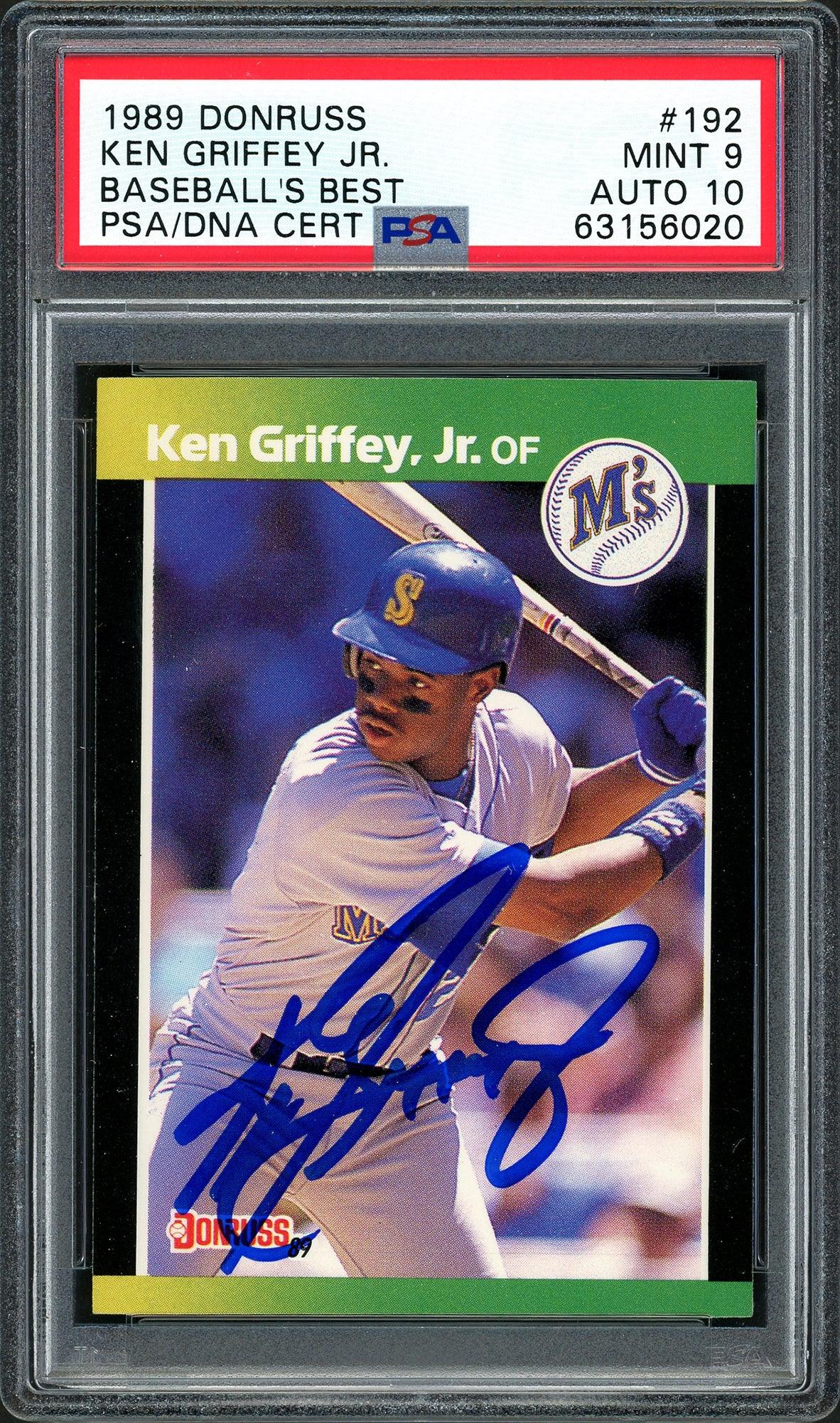 Ken Griffey Jr. Autographed 1989 Donruss Baseball's Best Rookie Card # — RSA