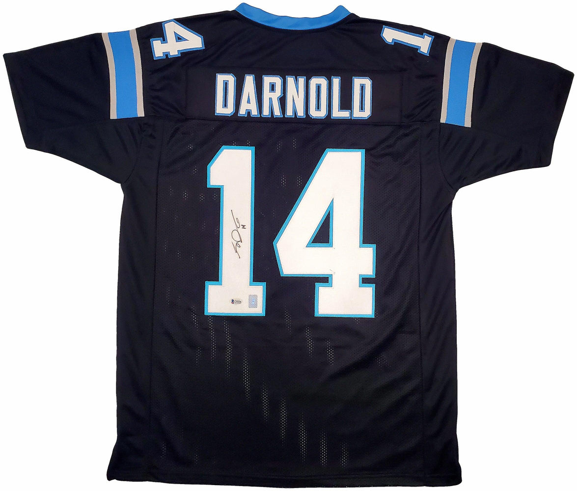 Carolina Panthers Sam Darnold Autographed Black Jersey Beckett BAS Stock #197011 - RSA