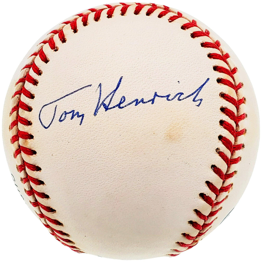 Tommy Henrich Autographed Official AL Baseball New York Yankees Beckett BAS #F26962 - RSA