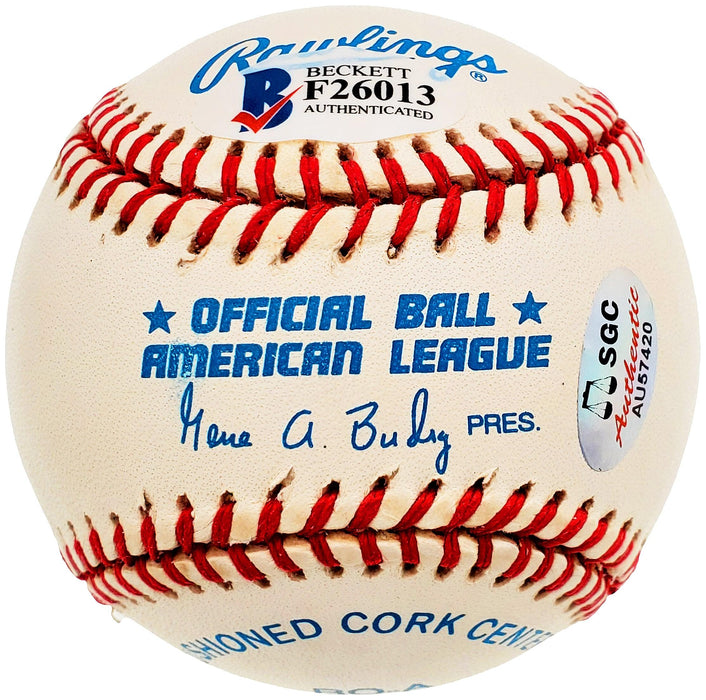 Ken Aspromonte Autographed Official AL Baseball Boston Red Sox, Cleveland Indians Beckett BAS #F26013 - RSA