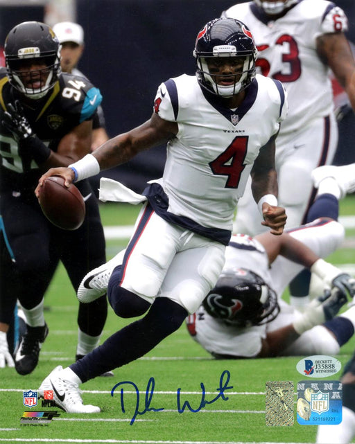 Deshaun Watson Autographed 8x10 Photo Houston Texans Beckett BAS Stock #125168 - RSA