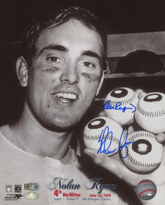 nolan ryanellie rodriguez signed 8x10 photo 4th no hitter battery aiv 8x10ryan rodriguez certificate of authenticity