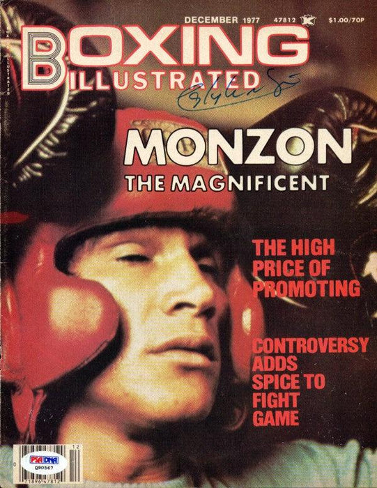 Carlos Monzon Autographed Boxing Illustrated Magazine Cover PSA/DNA #Q90567 - RSA